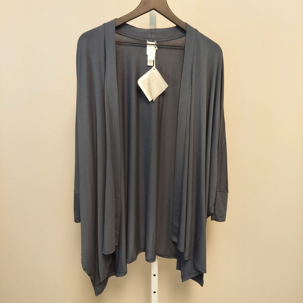 MarlaWynne Blue Open Front Batwing Cardigan 1X New Lagenlook Minimalist Artsy